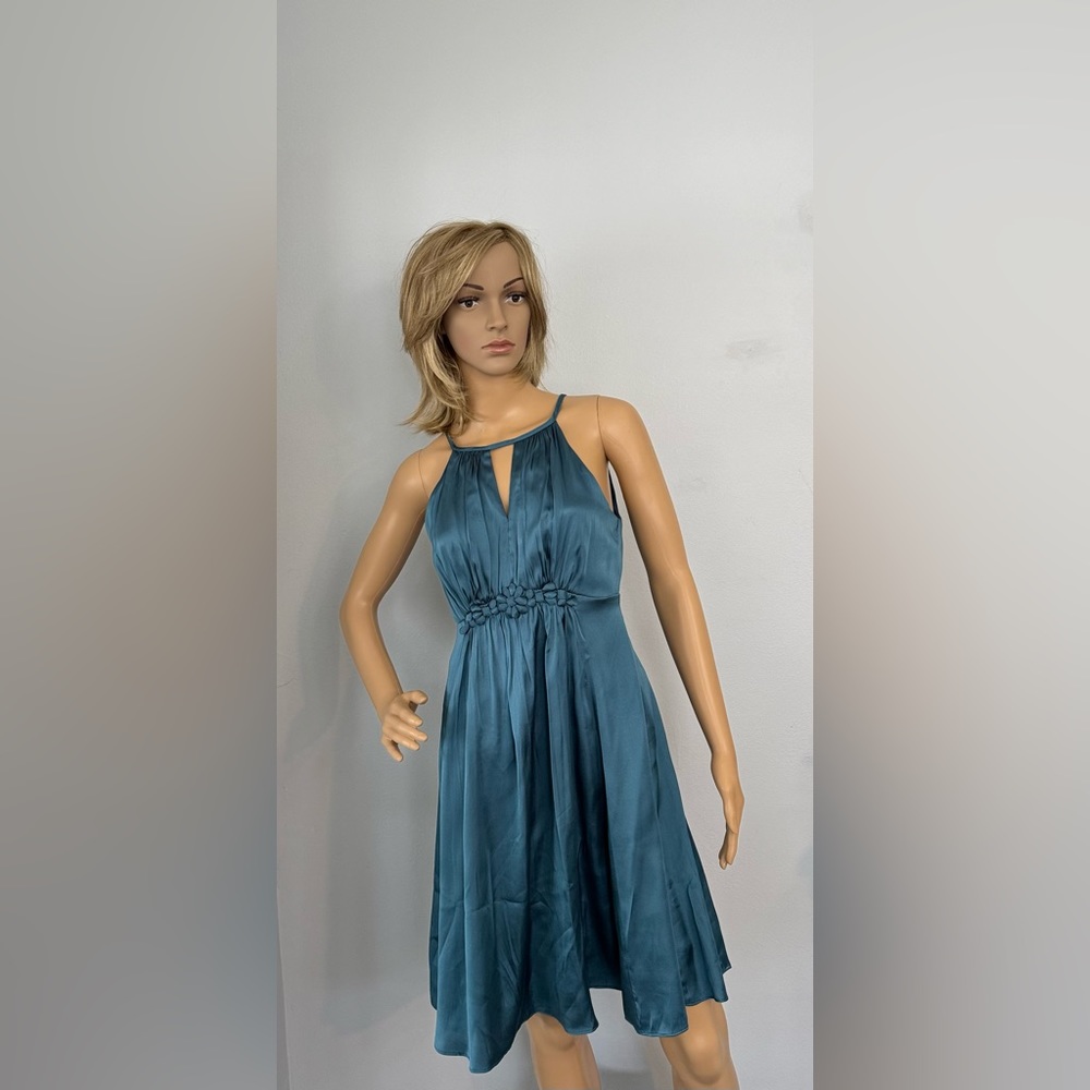 Ad:Hoc Women’s Teal Color Silky Dress Size Medium